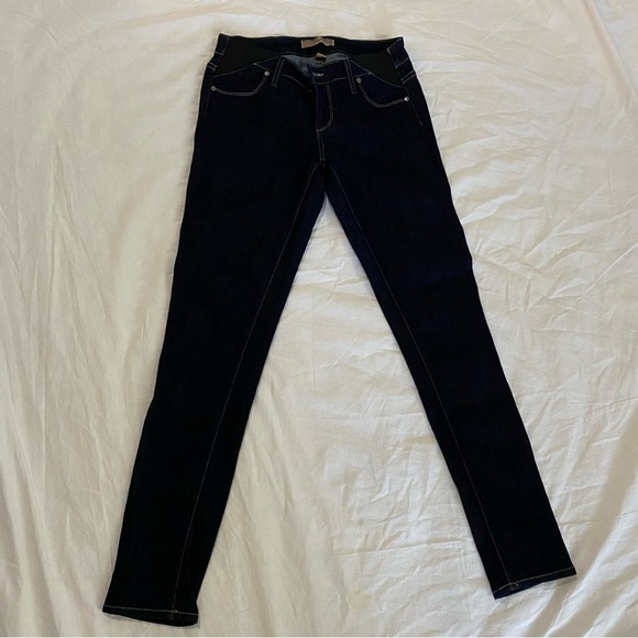 Paige Maternity stretchy skinny navy blue jeans size 26 - Picture 1 of 7